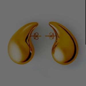 Large GOLD drop earring